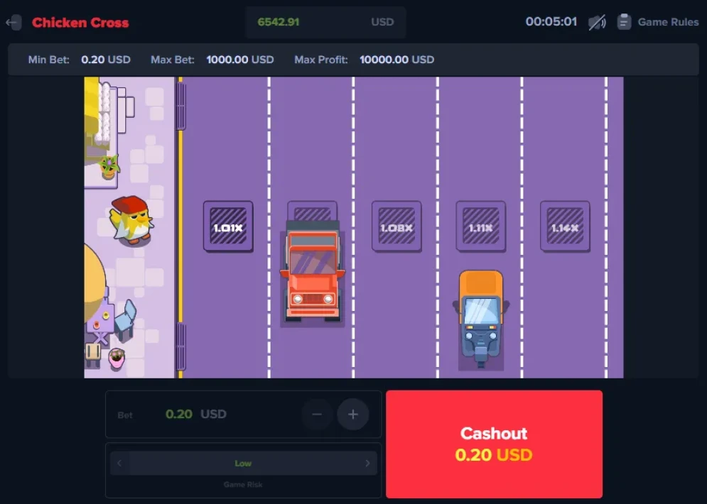 Chicken Cross gameplay